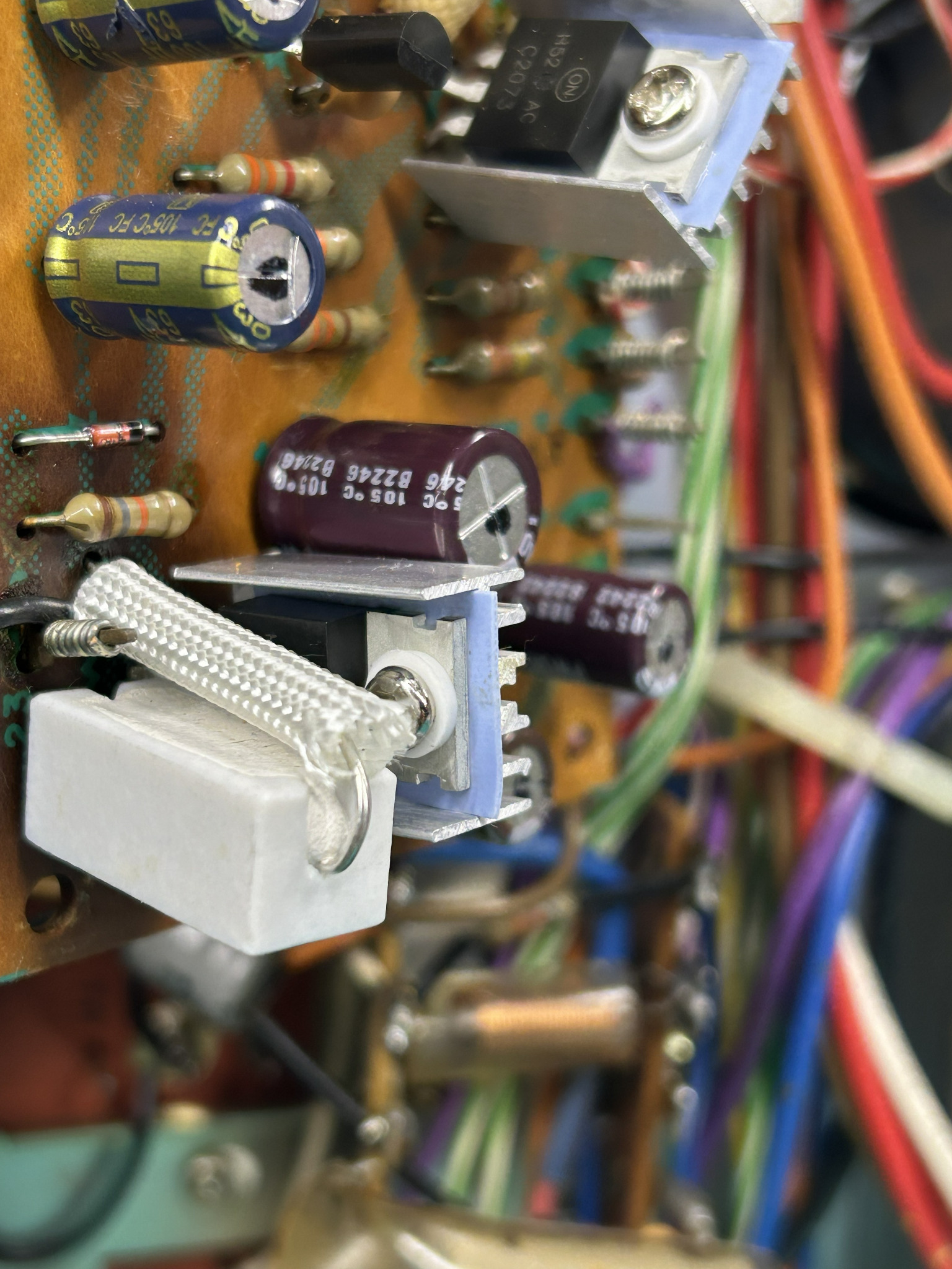 Pioneer SX-828 boards opened for access during component-level restoration